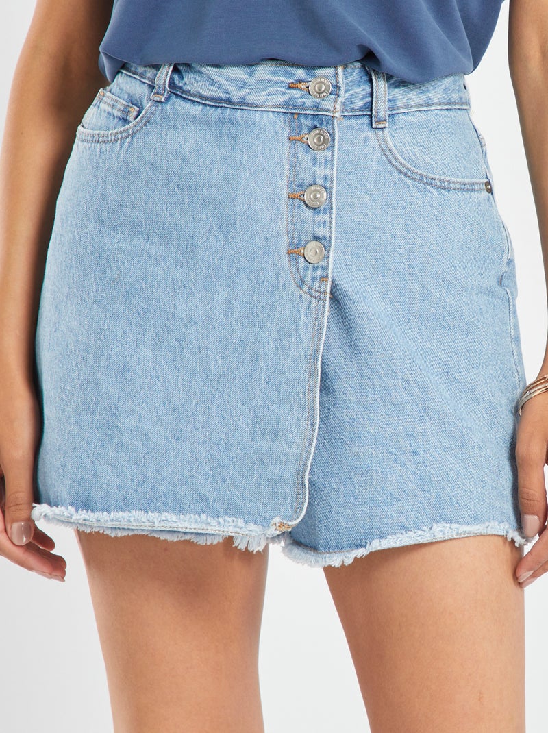 Jupe short en jean Triple stone - Kiabi