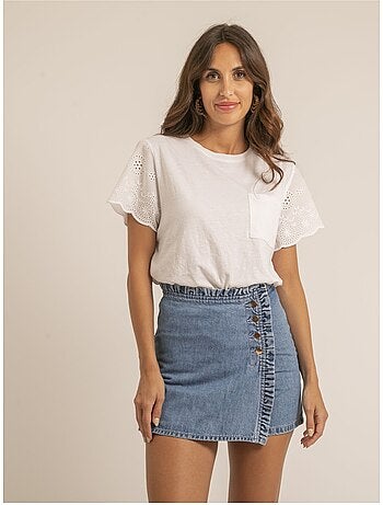 Jupe short en jean XADELIA