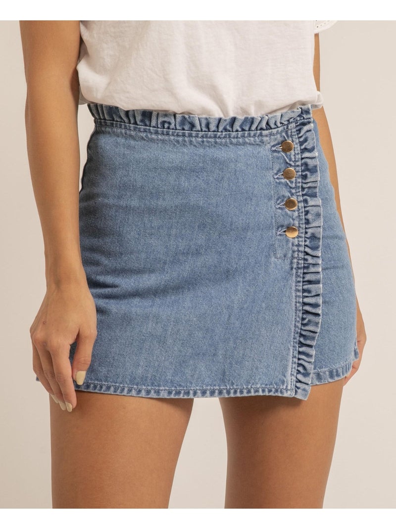 Jupe short en jean XADELIA Bleu - Kiabi