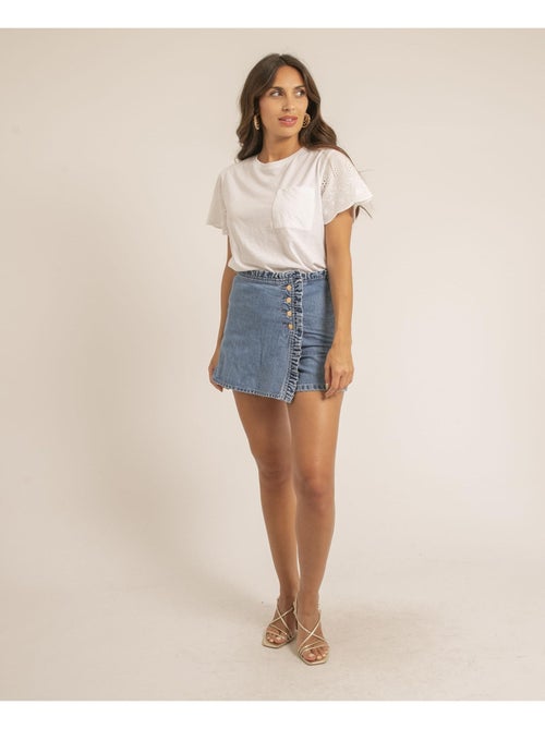 Jupe short en jean XADELIA - Kiabi