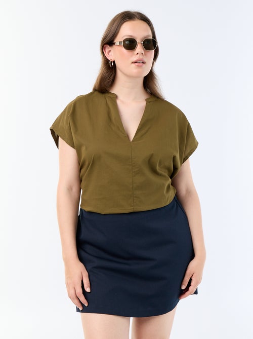 Jupe short en maille épaisse - Kiabi