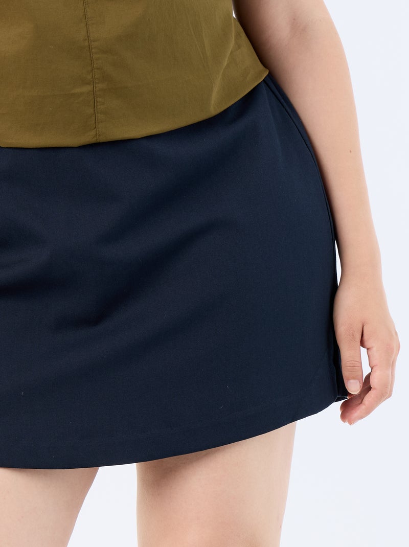 Jupe short en maille épaisse Bleu - Kiabi