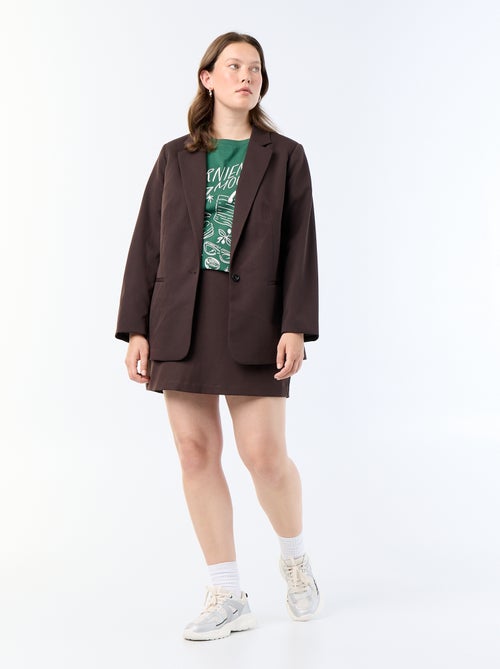 Jupe short en maille épaisse - Kiabi