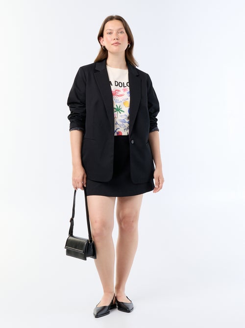 Jupe short en maille épaisse - Kiabi