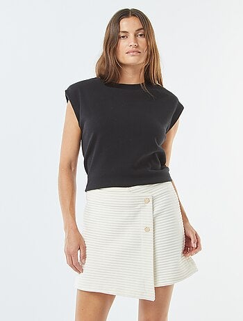 Jupe short en maille texturée