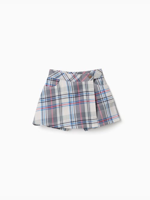 Jupe-short en sergé de coton à carreaux - Kiabi Jupe-short en sergé de coton à carreaux - Kiabi