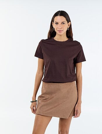 Jupe short en suédine