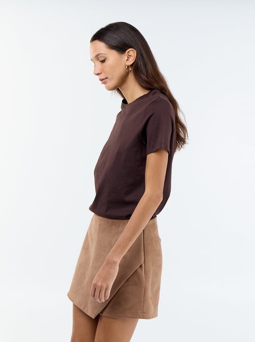 Jupe short en suédine - Kiabi