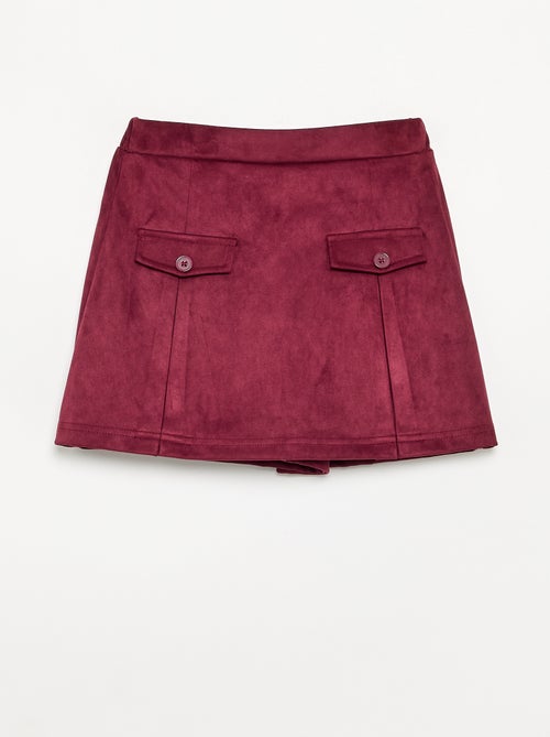 Jupe-short en suédine - Kiabi