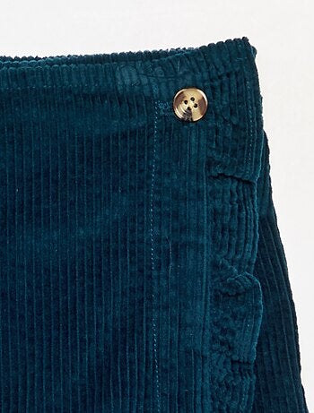 Jupe short en velours côtelé
