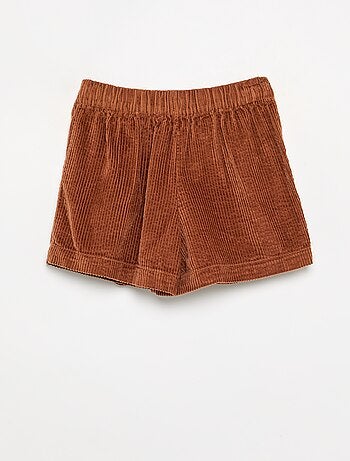 Jupe short en velours côtelé