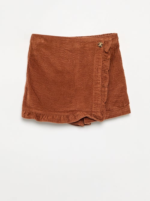 Jupe short en velours côtelé - Kiabi