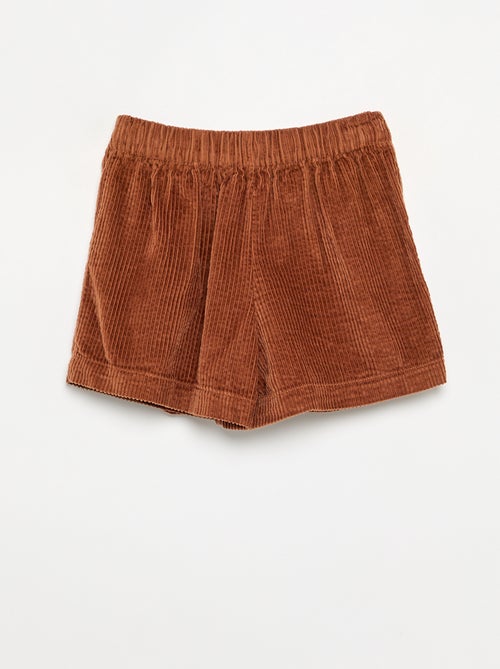 Jupe short en velours côtelé - Kiabi