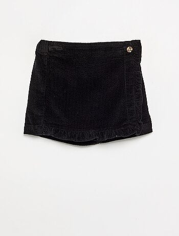 Jupe short en velours côtelé