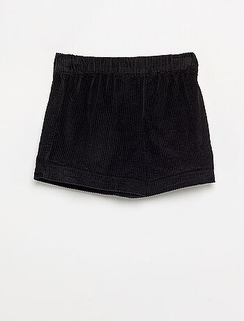 Jupe short en velours côtelé
