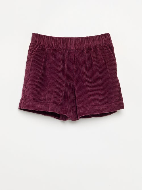 Jupe short en velours côtelé - Kiabi