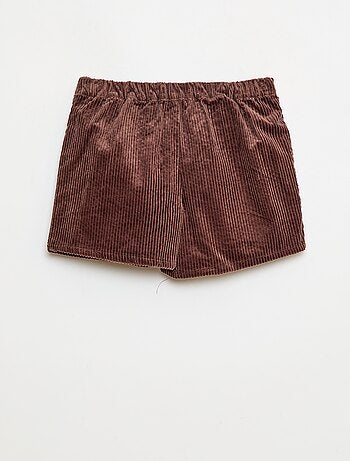 Jupe short en velours de coton
