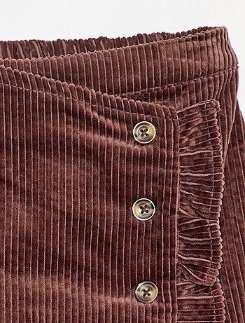 Jupe short en velours de coton
