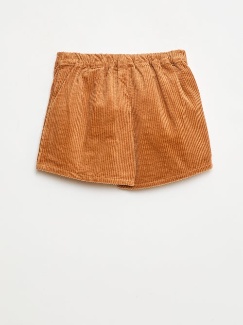 Jupe short en velours de coton - Kiabi