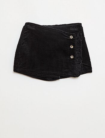 Jupe short en velours de coton