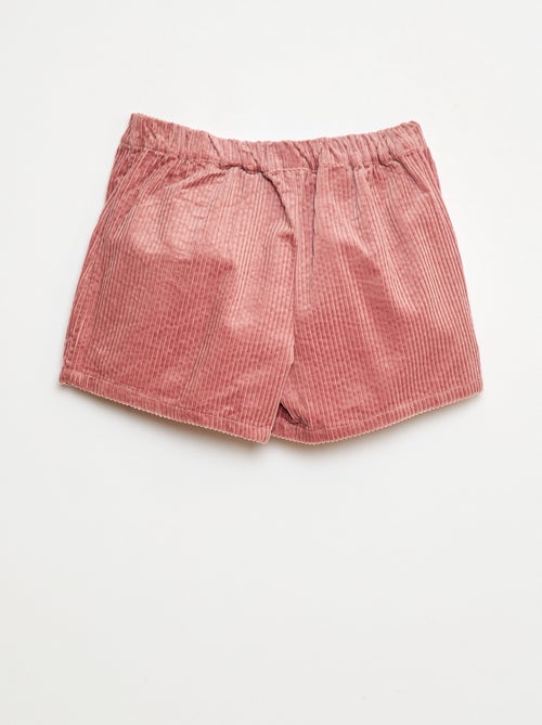 Jupe short en velours de coton - Kiabi