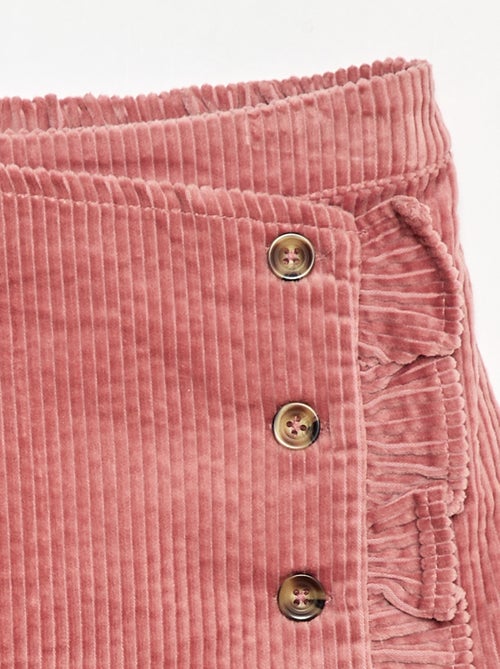 Jupe short en velours de coton - Kiabi