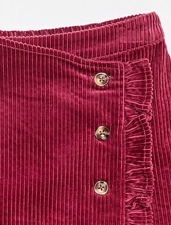 Jupe short en velours de coton