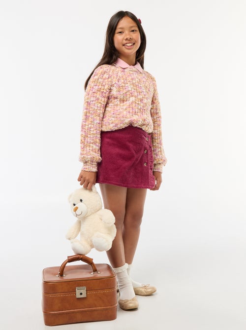 Jupe short en velours de coton - Kiabi