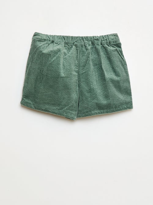 Jupe short en velours de coton - Kiabi