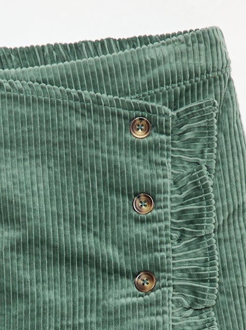 Jupe short en velours de coton - Kiabi