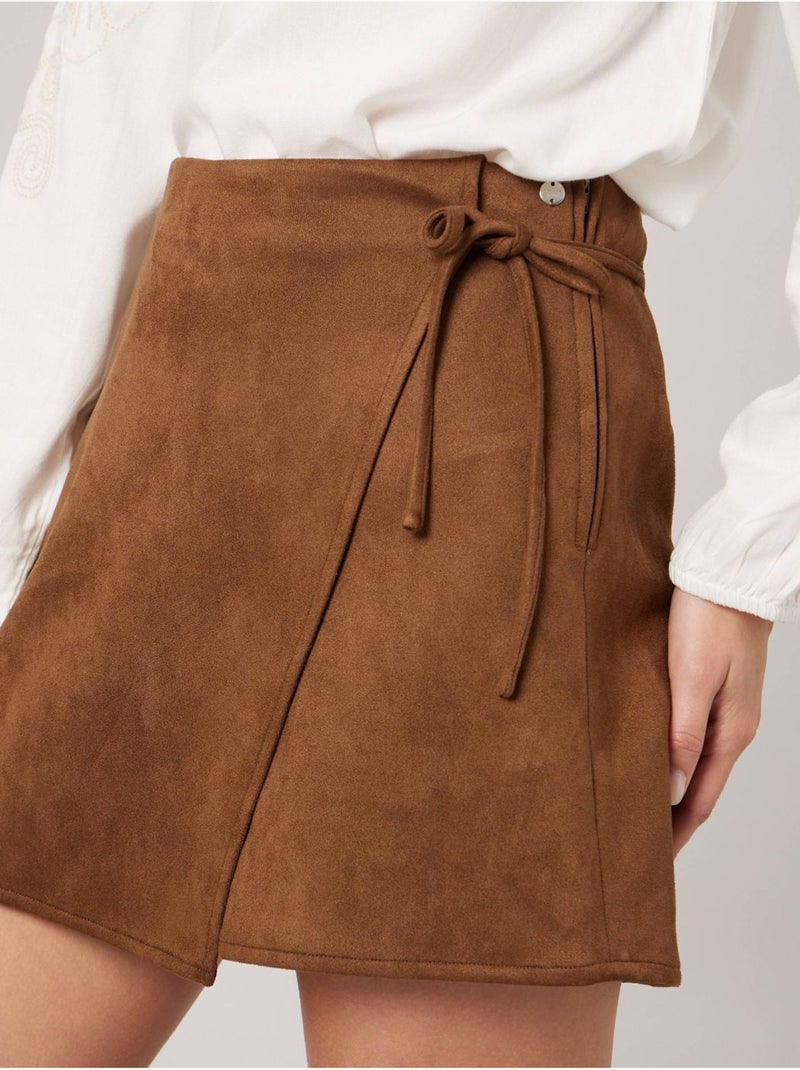 Jupe short femme 'deeluxe' Marron clair - Kiabi