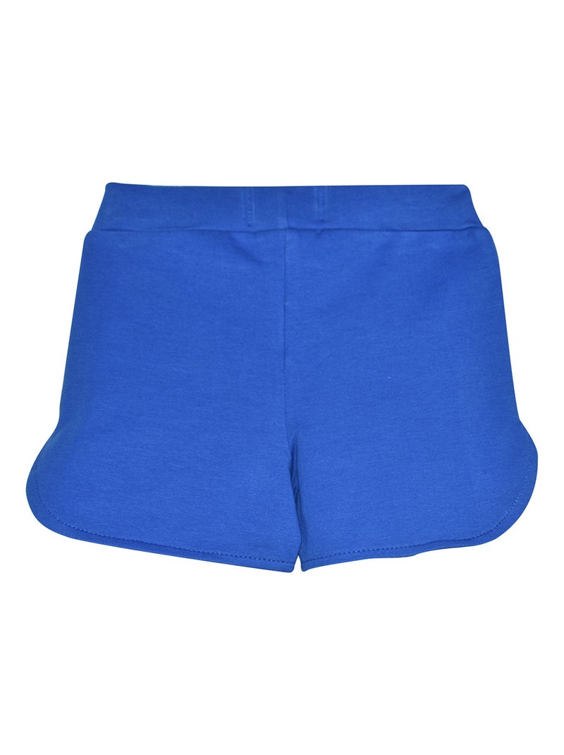 JUPE SHORT FILLE MOLLETON FRIDOLINE Bleu - Kiabi