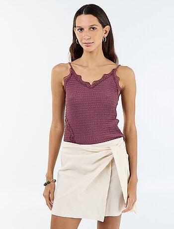 Jupe short léger avec ceinture à nouer