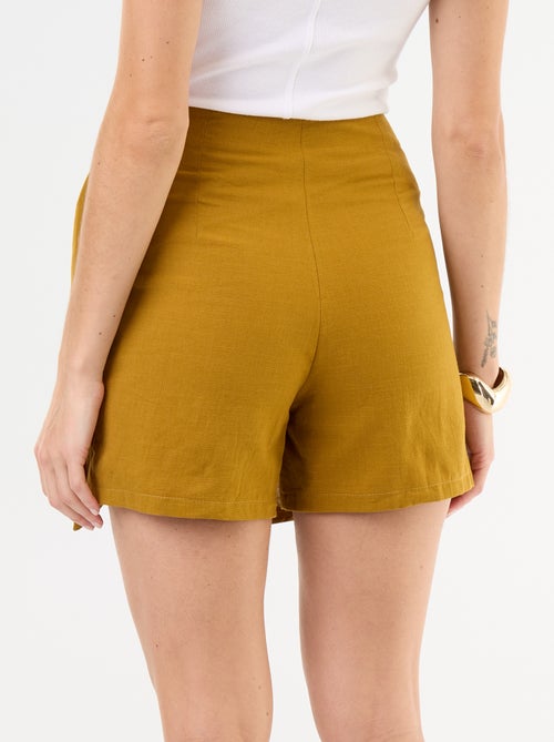 Jupe short léger avec ceinture à nouer - Kiabi Jupe short léger avec ceinture à nouer - Kiabi