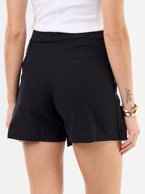 Jupe short léger avec ceinture à nouer - Kiabi