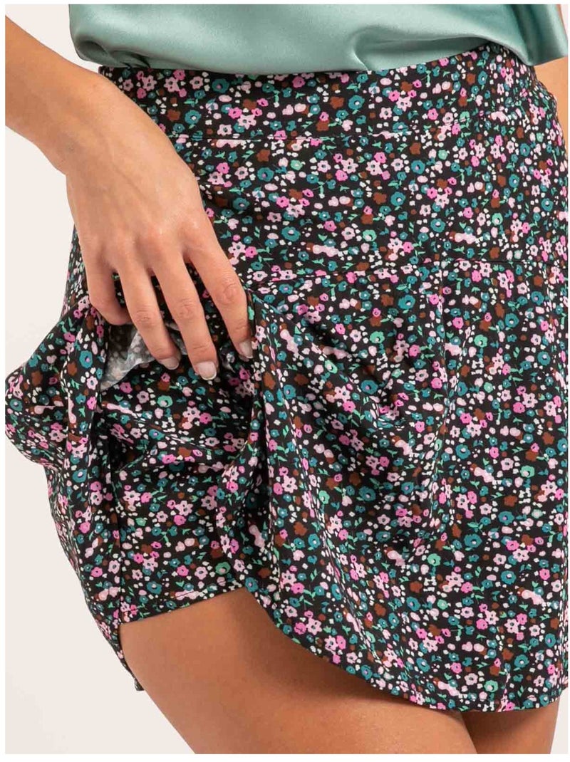 Jupe short motifs XEBEGE Noir - Kiabi