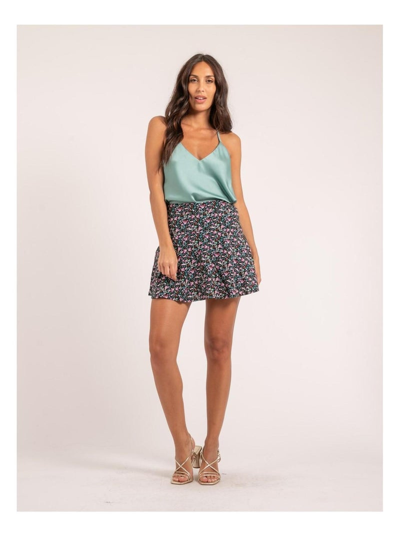 Jupe short motifs XEBEGE Noir - Kiabi