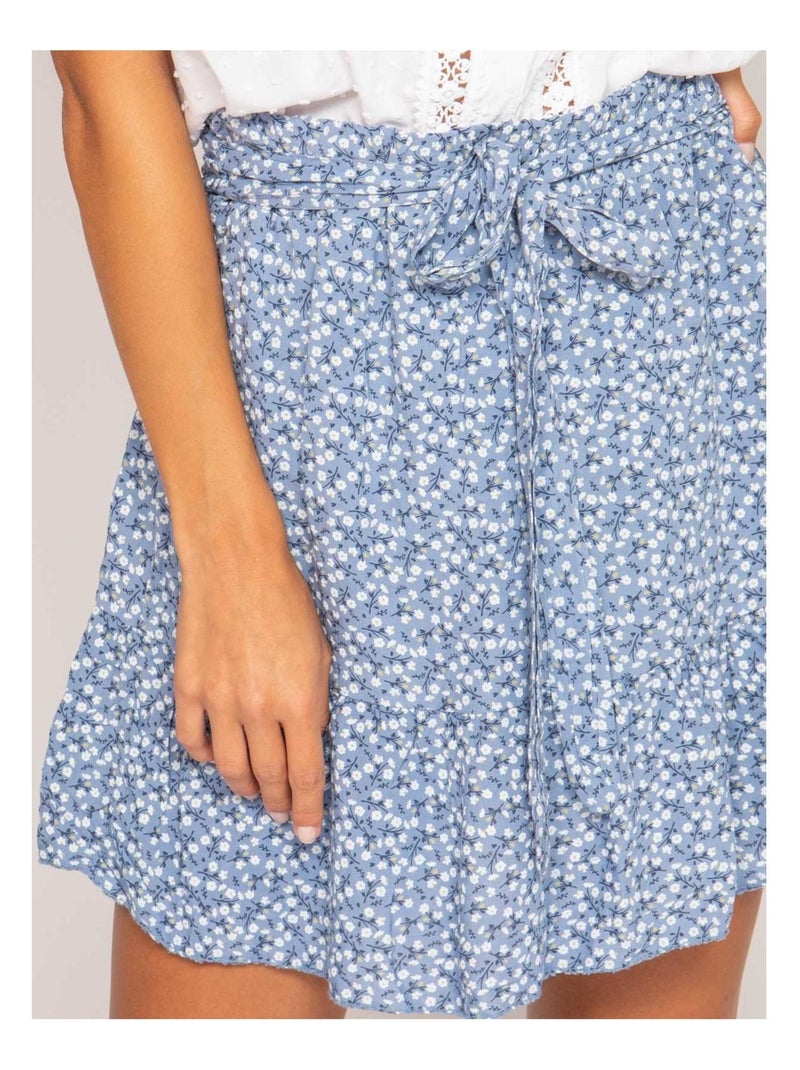 Jupe short motifs XYMESS Bleu - Kiabi