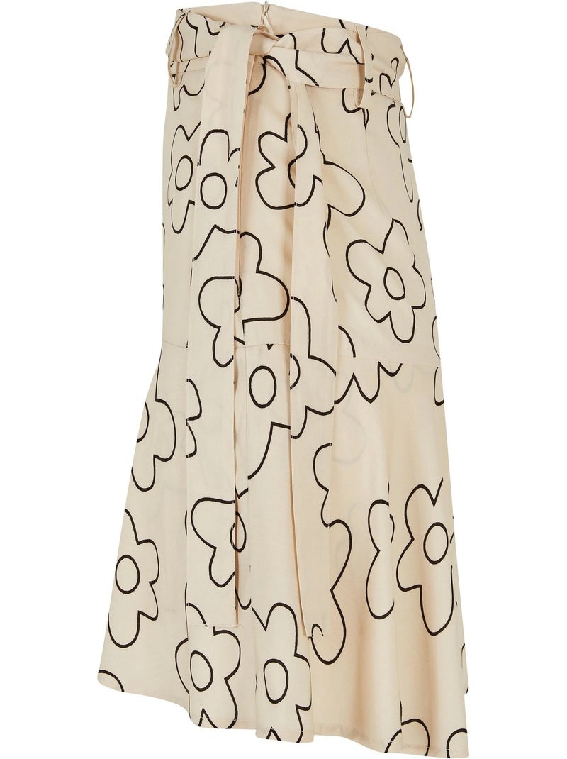 Jupe-short motif/style fleur - urban classics Blanc nacré - Kiabi