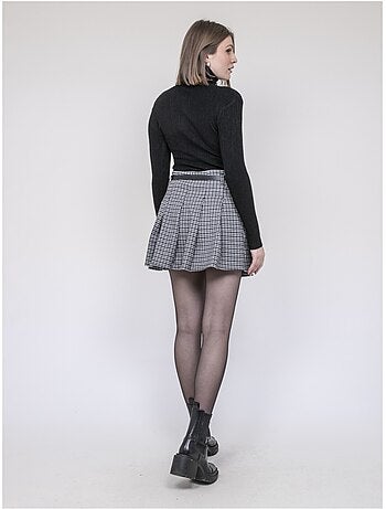 Jupe-short plissée à carreaux XOMELLE