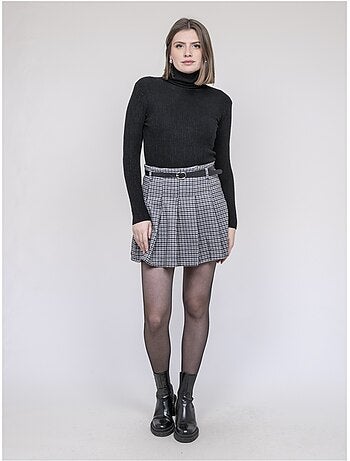Jupe-short plissée à carreaux XOMELLE