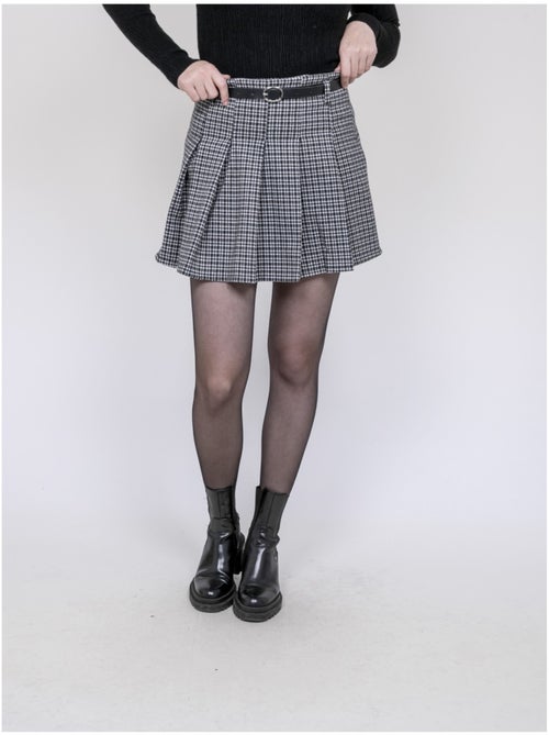 Jupe-short plissée à carreaux XOMELLE - Kiabi
