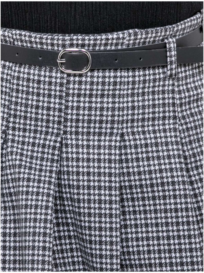 Jupe-short plissée à carreaux XOMELLE Gris - Kiabi
