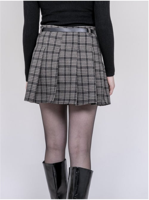 Jupe-short plissée à carreaux XOMELLE - Kiabi