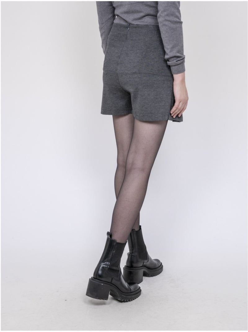 Jupe-short plissée xiamo Gris - Kiabi