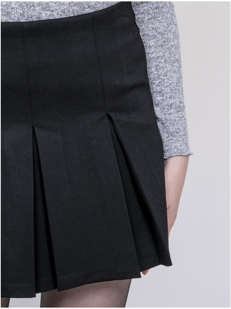 Jupe-short plissée xiamo Noir - Kiabi