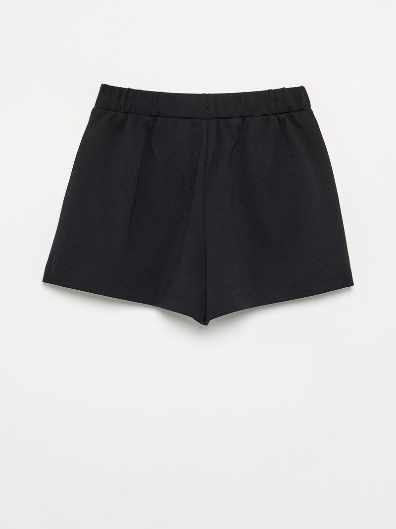 Jupe-short portefeuille Noir - Kiabi