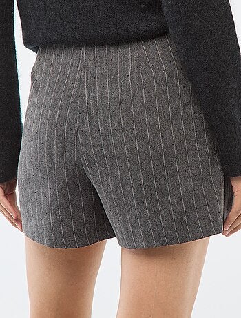 Jupe short rayée avec strass