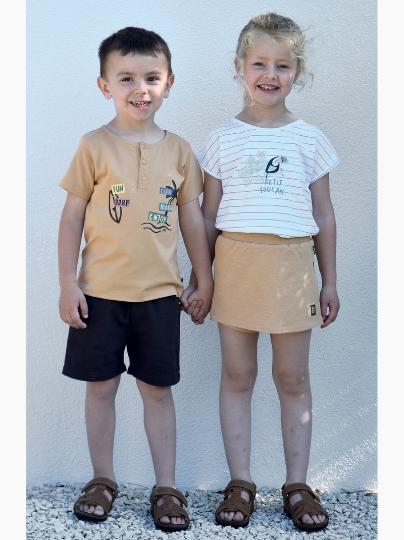 Jupe-short Régina Beige - Kiabi
