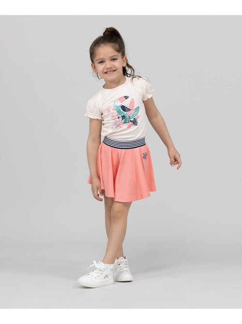 Jupe short rose orange Fille - Terre de Marins - Kiabi